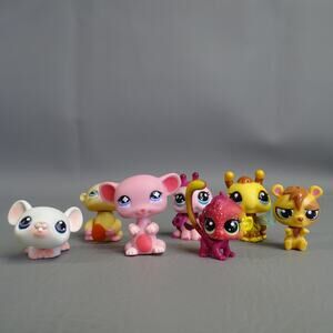LPS Littlest Pet Shop Lot Mouse Bear Lady Bug Hamster Monkey Bee